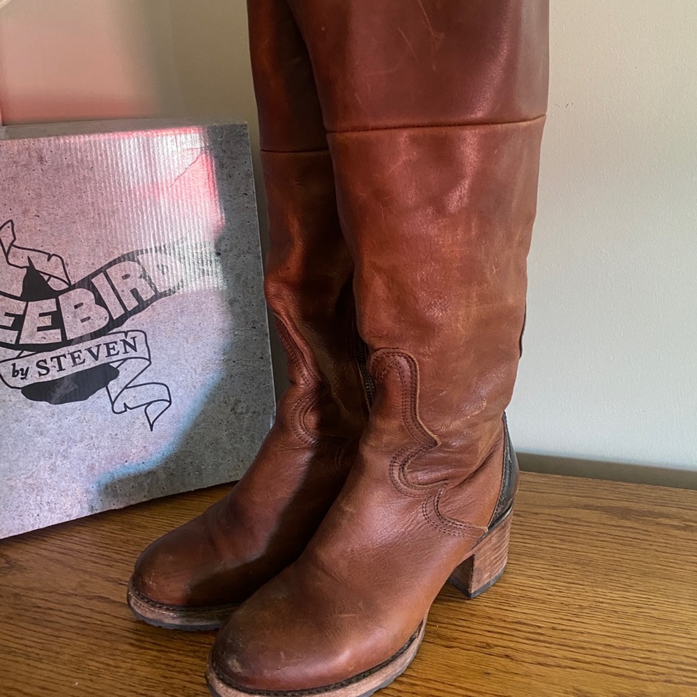 Freebird by Steven Tall Brown Leather Western Boots